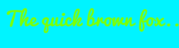 Image with Font Color 80FF00 and Background Color 00F4FF